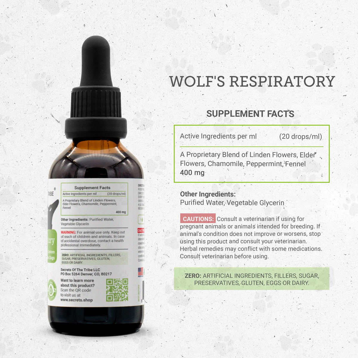 Herbal Respiratory Supplement for Dogs 2 oz O5501