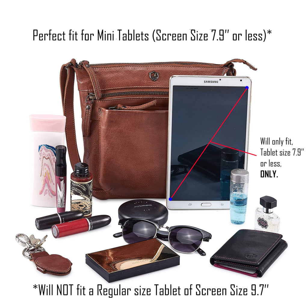 Small Genuine Leather Crossbody Bag with Adjustable Strap W203877