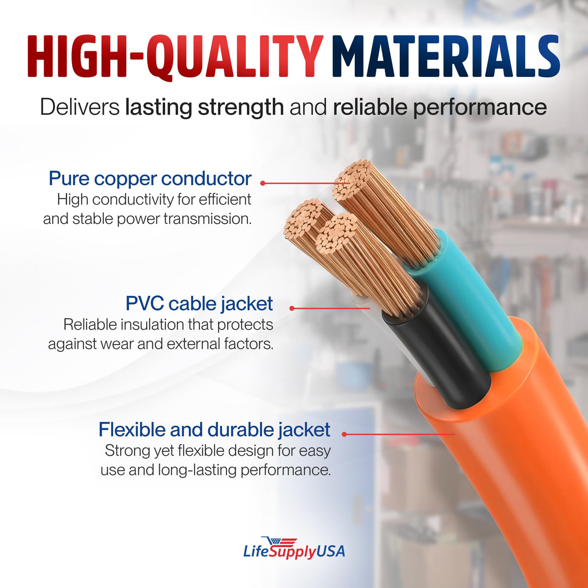 100ft 10/3 Gauge Heavy Duty Outdoor Extension Cord Orange X377847