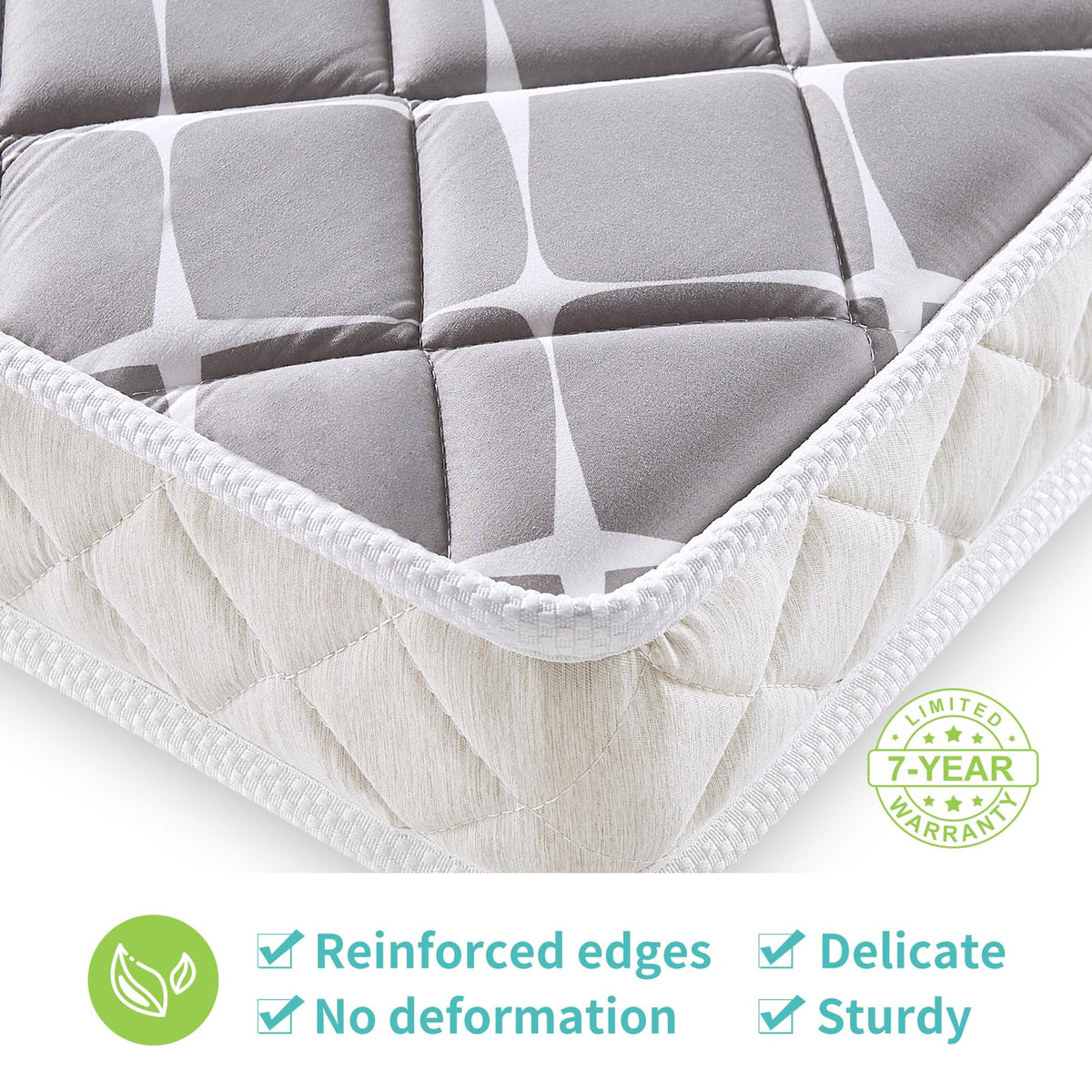 Hypoallergenic Baby Crib and Toddler Mattress 52" x 27.6" x 5" D1569